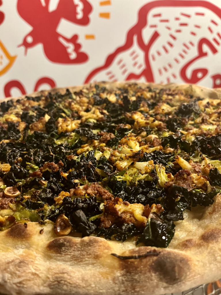 Portland Vegan Dining Month takes place January 2023. Pizza Thief vegan menu,