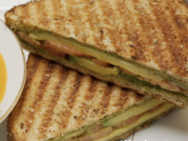 Easy vegan grilled cheese recipe. For more easy vegan recipes visit www.vegansbaby.com